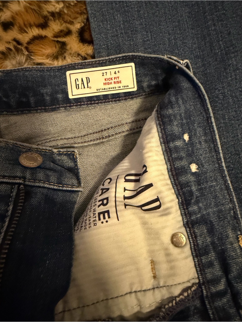 GAP Men's Kick Fit High Rise Jeans - Dark Blue Denim